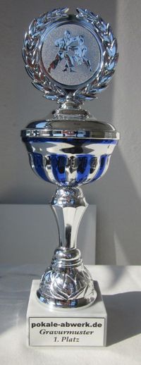 Pokal 1blau 28cm